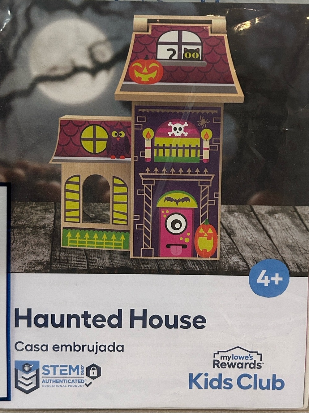 Haunted House Wooden Craft Kit - Lowe’s Kids Club Building Kit-Craft-Halloween - Picture 5 of 5